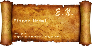 Eitner Noémi névjegykártya